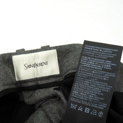 【中古】【未使用】サンローラン SAINT LAURENT カシミヤ ドレススラックスパンツ グレー【サイズ48】【 状態ランクS 】【 メンズ 】