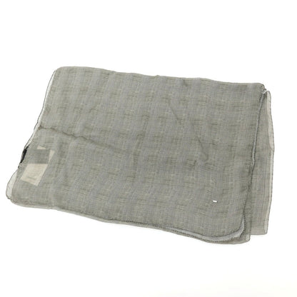 【中古】【未使用】サンローランパリ SAINT LAURENT PARIS シルク グレンチェック ストール ブラックxホワイト【 状態ランクS 】【 ユニセックス 】