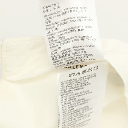 【中古】【未使用】バレンシアガ BALENCIAGA Tokyo Cap ベースボールキャップ 帽子 ホワイト【サイズL（59cm）】【 状態ランクS 】【 メンズ 】