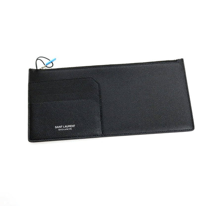 【SALE10%OFF/返品不可】【中古】【未使用】サンローラン SAINT LAURENT レザー フラグメントケース ブラック【 状態ランクS 】【 メンズ 】