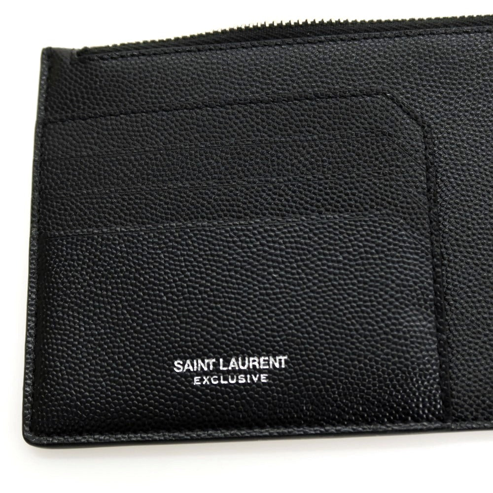【SALE10%OFF/返品不可】【中古】【未使用】サンローラン SAINT LAURENT レザー フラグメントケース ブラック【 状態ランクS 】【 メンズ 】