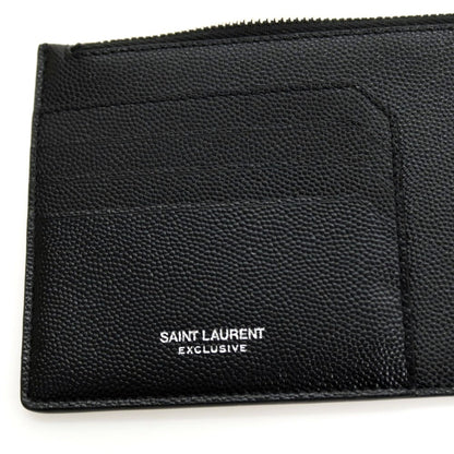【SALE10%OFF/返品不可】【中古】【未使用】サンローラン SAINT LAURENT レザー フラグメントケース ブラック【 状態ランクS 】【 メンズ 】