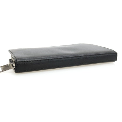 【SALE10%OFF/返品不可】【中古】サンローランパリ SAINT LAURENT PARIS レザー ラウンドジップ 長財布 ブラック【 状態ランクA 】【 メンズ 】