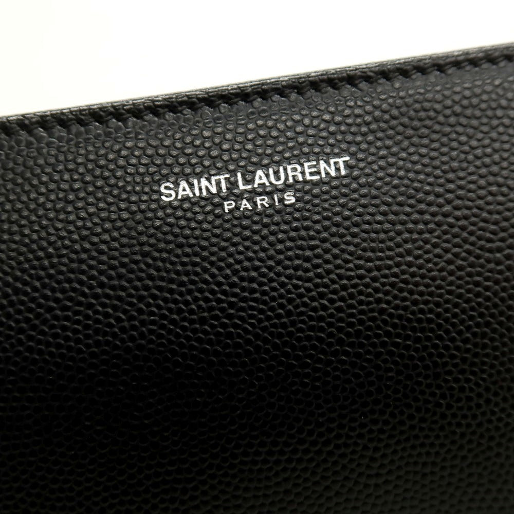 【SALE10%OFF/返品不可】【中古】サンローランパリ SAINT LAURENT PARIS レザー ラウンドジップ 長財布 ブラック【 状態ランクA 】【 メンズ 】