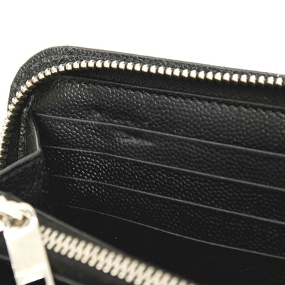 【SALE10%OFF/返品不可】【中古】サンローランパリ SAINT LAURENT PARIS レザー ラウンドジップ 長財布 ブラック【 状態ランクA 】【 メンズ 】