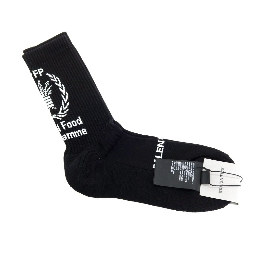 【中古】【未使用】バレンシアガ BALENCIAGA コットンナイロンポリウレタン WFP ソックス 靴下 ブラック【サイズL（26～28cm）】【 状態ランクS 】【 メンズ 】