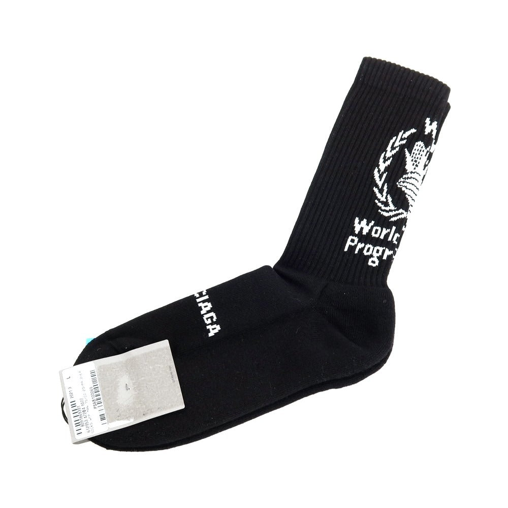 【中古】【未使用】バレンシアガ BALENCIAGA コットンナイロンポリウレタン WFP ソックス 靴下 ブラック【サイズL（26～28cm）】【 状態ランクS 】【 メンズ 】