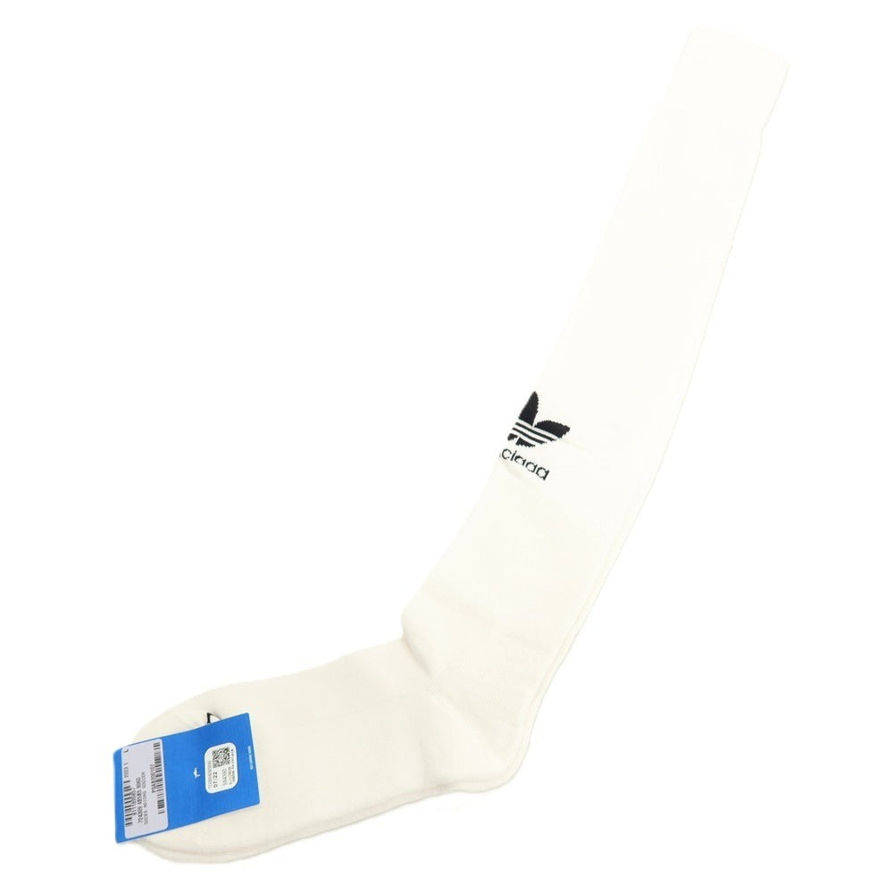 【中古】【未使用】バレンシアガ BALENCIAGA × adidas コットンナイロンポリウレタン サッカーソックス 靴下 ホワイト【サイズL（26～28cm）】【 状態ランクS 】【 メンズ 】