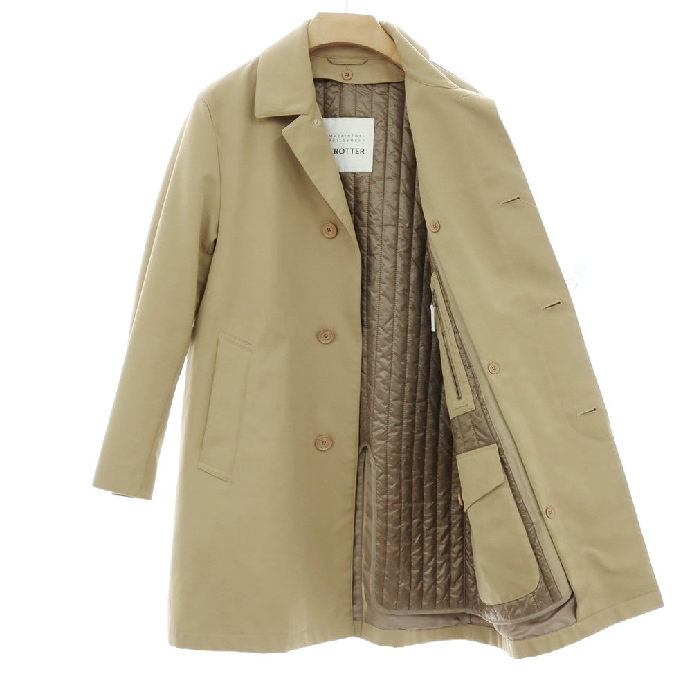 【中古】マッキントッシュフィロソフィー MACKINTOSH PHILOSOPHY TROTTER ポリエステル ステンカラーコート ベージュ【サイズ38】【 状態ランクC 】【 メンズ 】[BPD]