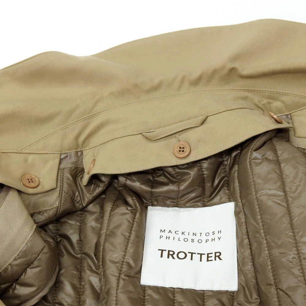 【中古】マッキントッシュフィロソフィー MACKINTOSH PHILOSOPHY TROTTER ポリエステル ステンカラーコート ベージュ【サイズ38】【 状態ランクC 】【 メンズ 】[BPD]