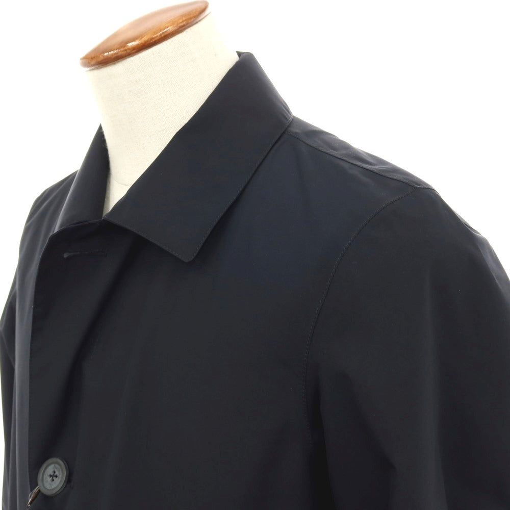 【中古】【未使用】ヘルノ Herno Laminar GORE-TEX ポリエステル ステンカラーコート ネイビー【 サイズ46 】【 状態ランクS 】【 メンズ 】 [BPD]
