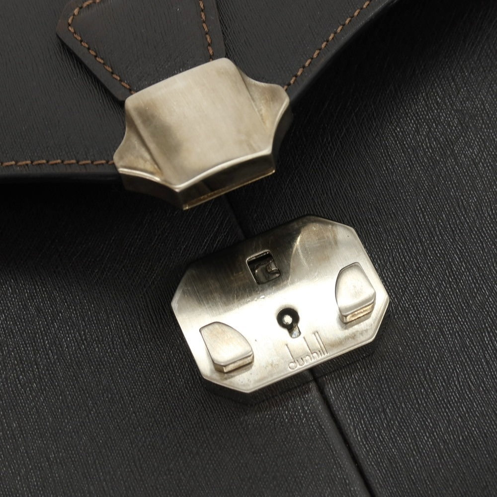 【中古】ダンヒル Dunhill 牛革 セカンドバッグ ダークブラウン【 状態ランクA 】【 メンズ 】