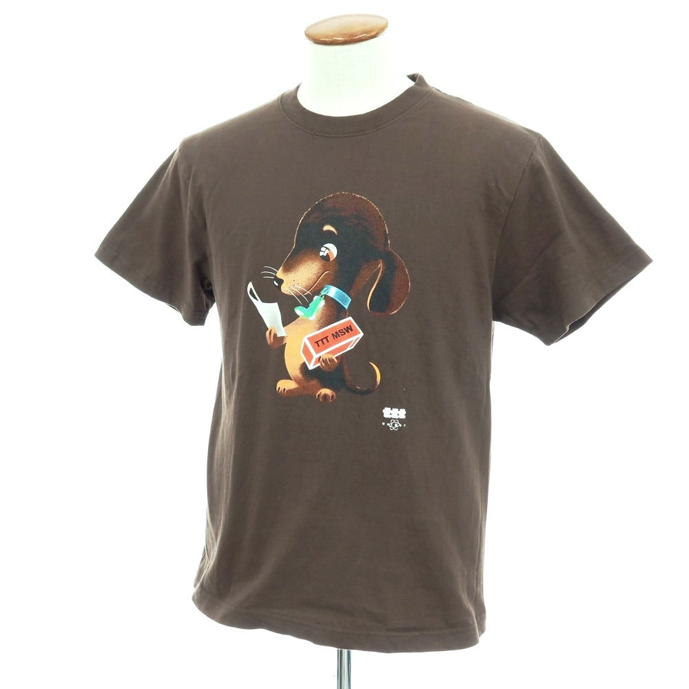【中古】ティー TTT MSW × Whimsy コットン クルーネック 半袖Ｔシャツ ブラウン【サイズM】【 状態ランクB 】【 メンズ 】