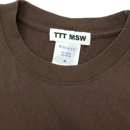 【中古】ティー TTT MSW × Whimsy コットン クルーネック 半袖Ｔシャツ ブラウン【サイズM】【 状態ランクB 】【 メンズ 】