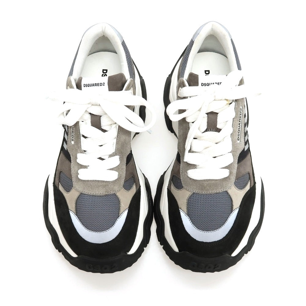 【新品アウトレット】ディースクエアード DSQUARED2 Wave スエード系 スニーカー ブラック【サイズ42】【 状態ランクN- 】【 メンズ 】