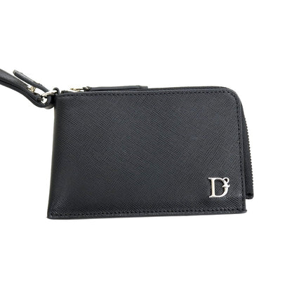 【新品】ディースクエアード DSQUARED2 サフィアーノレザー Neck Wallets ネックストラップ付き財布 ブラック【 状態ランクN 】【 メンズ 】