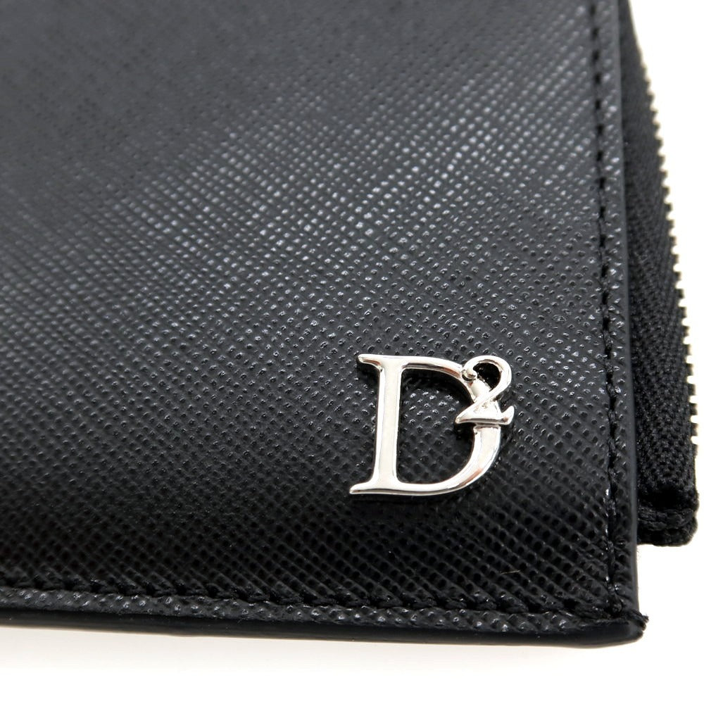 【新品】ディースクエアード DSQUARED2 サフィアーノレザー Neck Wallets ネックストラップ付き財布 ブラック【 状態ランクN 】【 メンズ 】