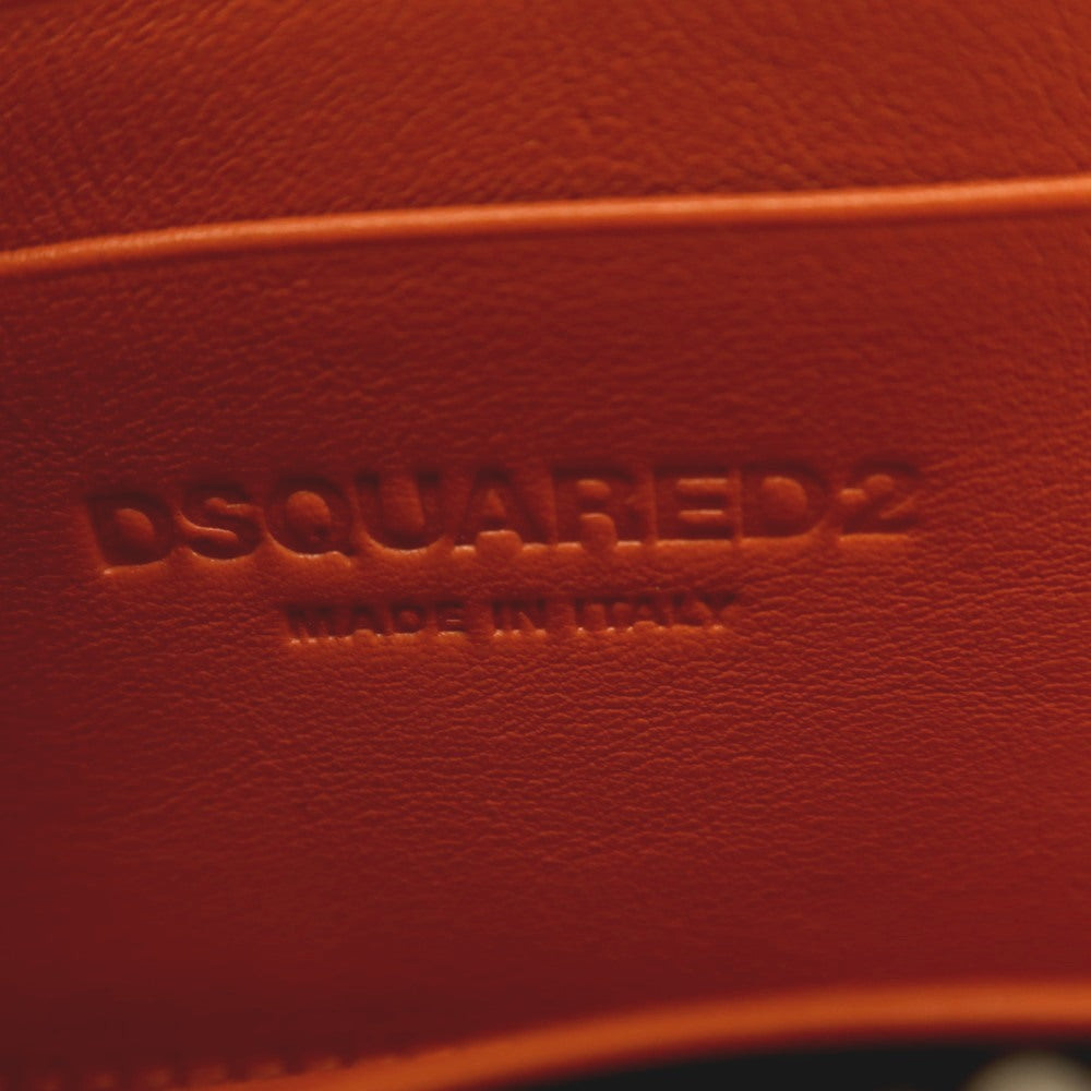 【新品】ディースクエアード DSQUARED2 サフィアーノレザー Neck Wallets ネックストラップ付き財布 ブラック【 状態ランクN 】【 メンズ 】
