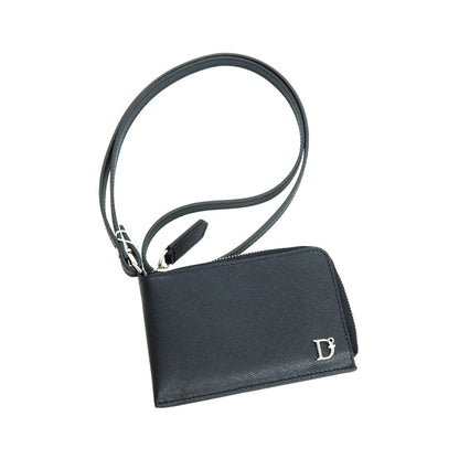 【新品】ディースクエアード DSQUARED2 サフィアーノレザー Neck Wallets ネックストラップ付き財布 ブラック【 状態ランクN 】【 メンズ 】