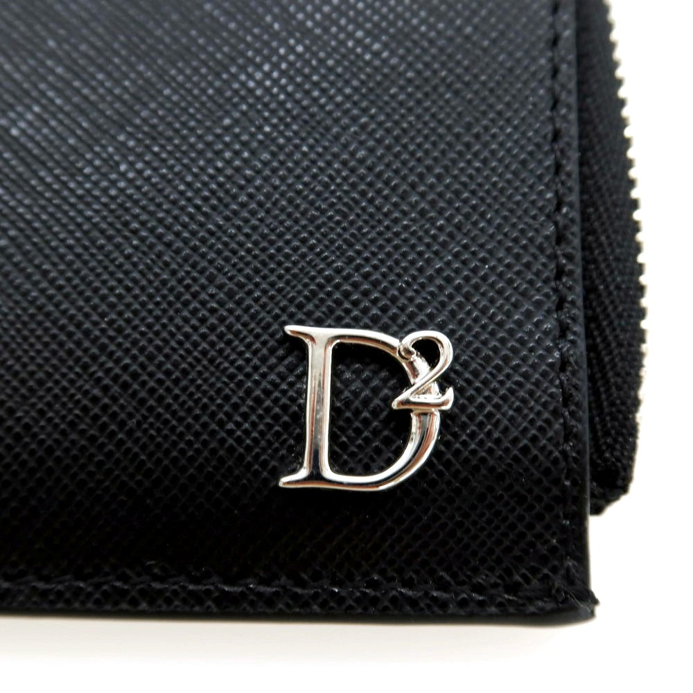 【新品】ディースクエアード DSQUARED2 サフィアーノレザー Neck Wallets ネックストラップ付き財布 ブラック【 状態ランクN 】【 メンズ 】
