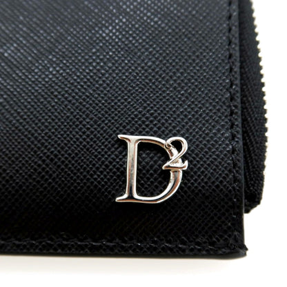 【新品】ディースクエアード DSQUARED2 サフィアーノレザー Neck Wallets ネックストラップ付き財布 ブラック【 状態ランクN 】【 メンズ 】