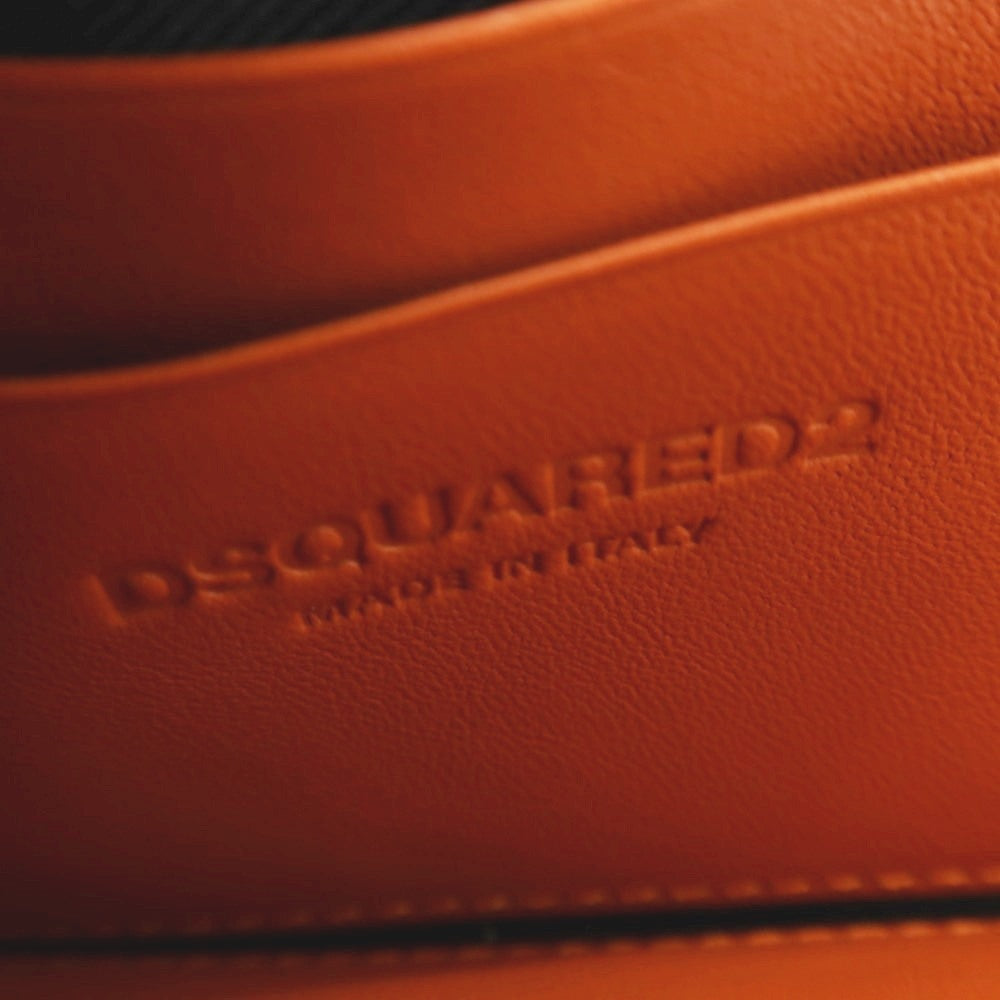 【新品】ディースクエアード DSQUARED2 サフィアーノレザー Neck Wallets ネックストラップ付き財布 ブラック【 状態ランクN 】【 メンズ 】