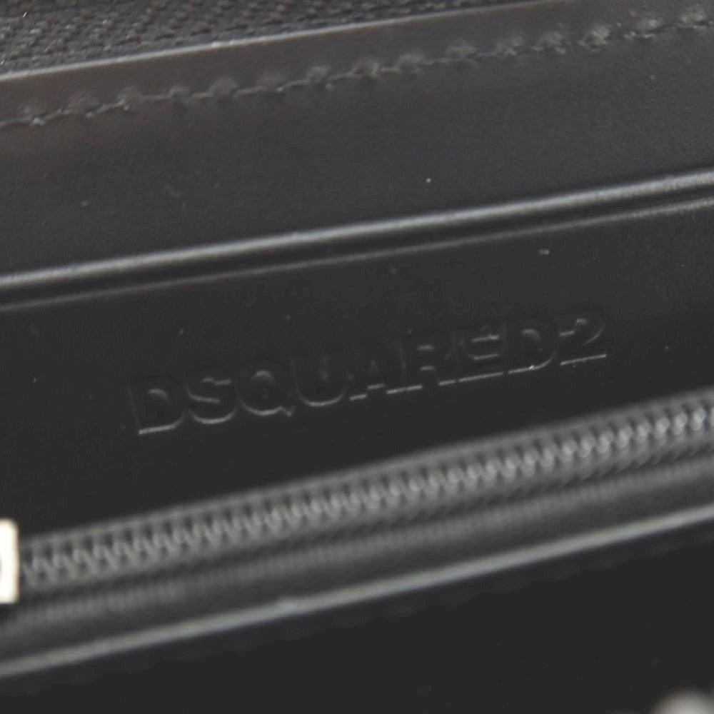 【新品】ディースクエアード DSQUARED2 ナイロン系 ネックストラップ付きコインカードウォレット 財布 ダークオリーブxブラック【 状態ランクN 】【 メンズ 】