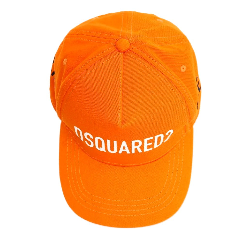 【新品】ディースクエアード DSQUARED2 ONE LIFE ONE PLANET ベースボールキャップ 帽子 オレンジ【 状態ランクN 】【 メンズ 】