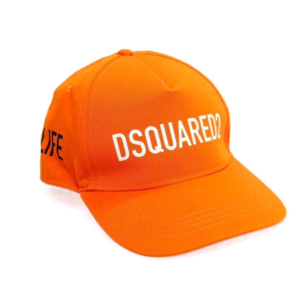 【新品】ディースクエアード DSQUARED2 ONE LIFE ONE PLANET ベースボールキャップ 帽子 オレンジ【 状態ランクN 】【 メンズ 】