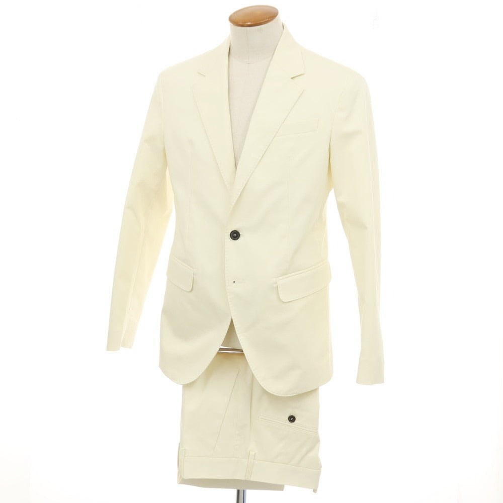 【新品アウトレット】ディースクエアード DSQUARED2 CAPRI ツイルコットンポリウレタン 2つボタンスーツ セットアップ アイボリー【サイズ46】【 状態ランクN- 】【 メンズ 】