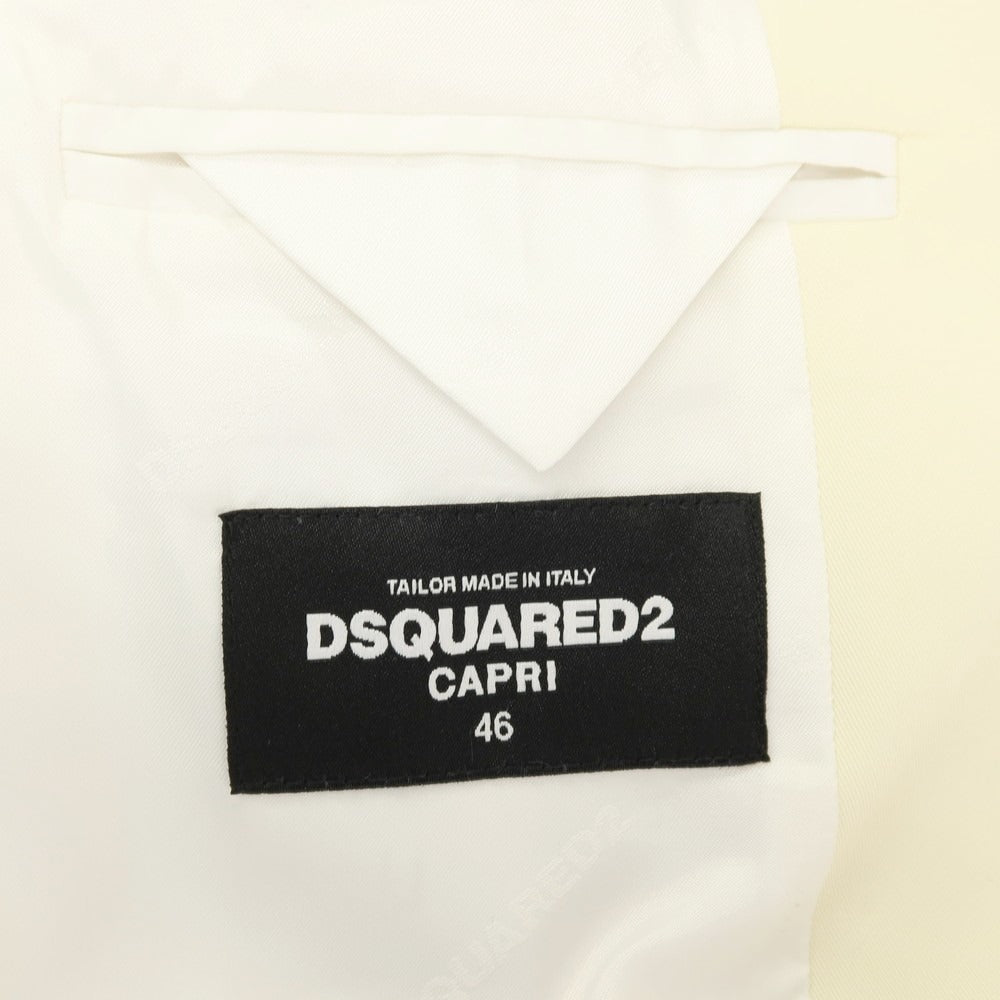 【SALE30%OFF/返品不可】【新品アウトレット】ディースクエアード DSQUARED2 CAPRI ツイルコットンポリウレタン 2つボタンスーツ セットアップ アイボリー【 サイズ46 】【 状態ランクN- 】【 メンズ 】
