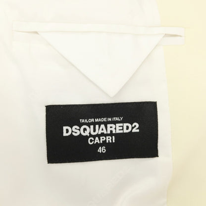 【SALE30%OFF/返品不可】【新品アウトレット】ディースクエアード DSQUARED2 CAPRI ツイルコットンポリウレタン 2つボタンスーツ セットアップ アイボリー【 サイズ46 】【 状態ランクN- 】【 メンズ 】