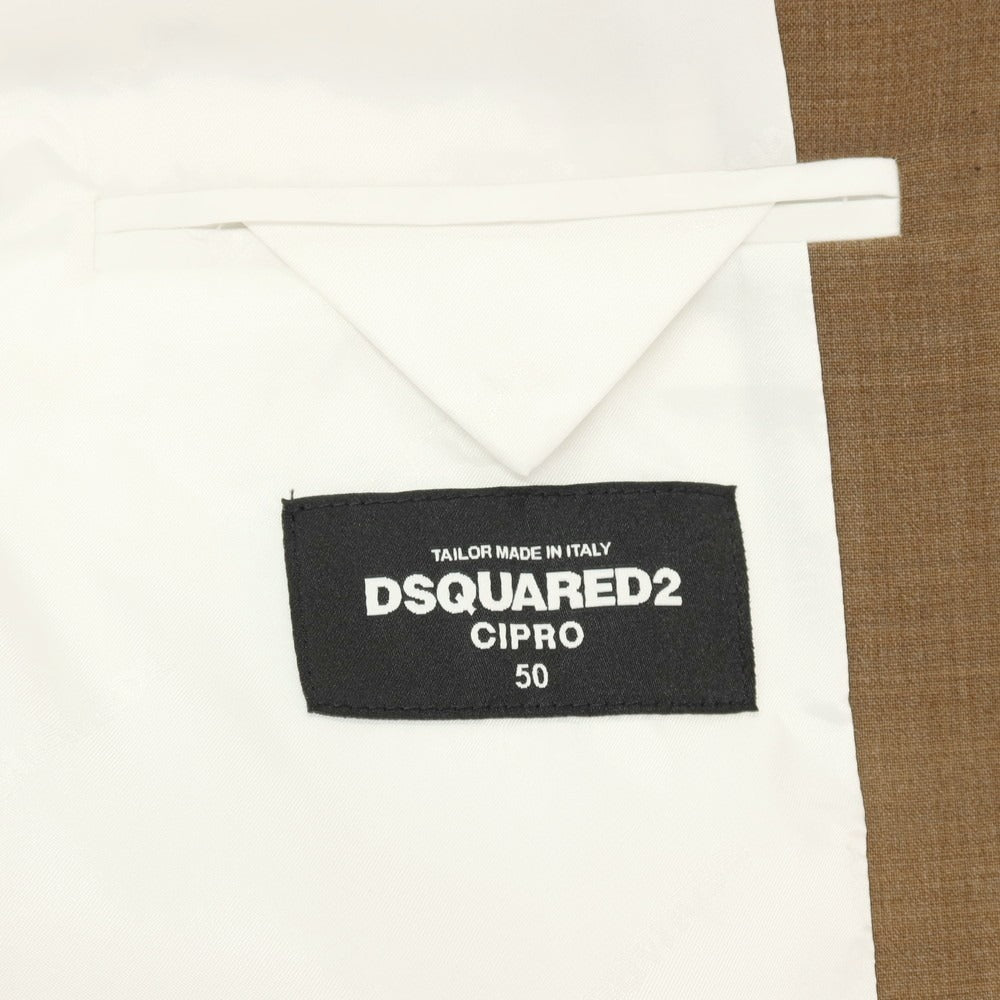 【新品アウトレット】ディースクエアード DSQUARED2 CIPRO ウール 2つボタンスーツ ブラウン【サイズ50】【 状態ランクN- 】【 メンズ 】[BPD]