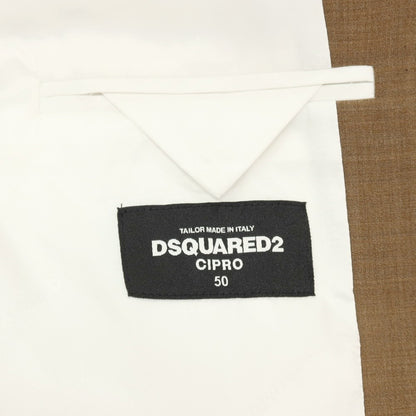 【新品アウトレット】ディースクエアード DSQUARED2 CIPRO ウール 2つボタンスーツ ブラウン【サイズ50】【 状態ランクN- 】【 メンズ 】