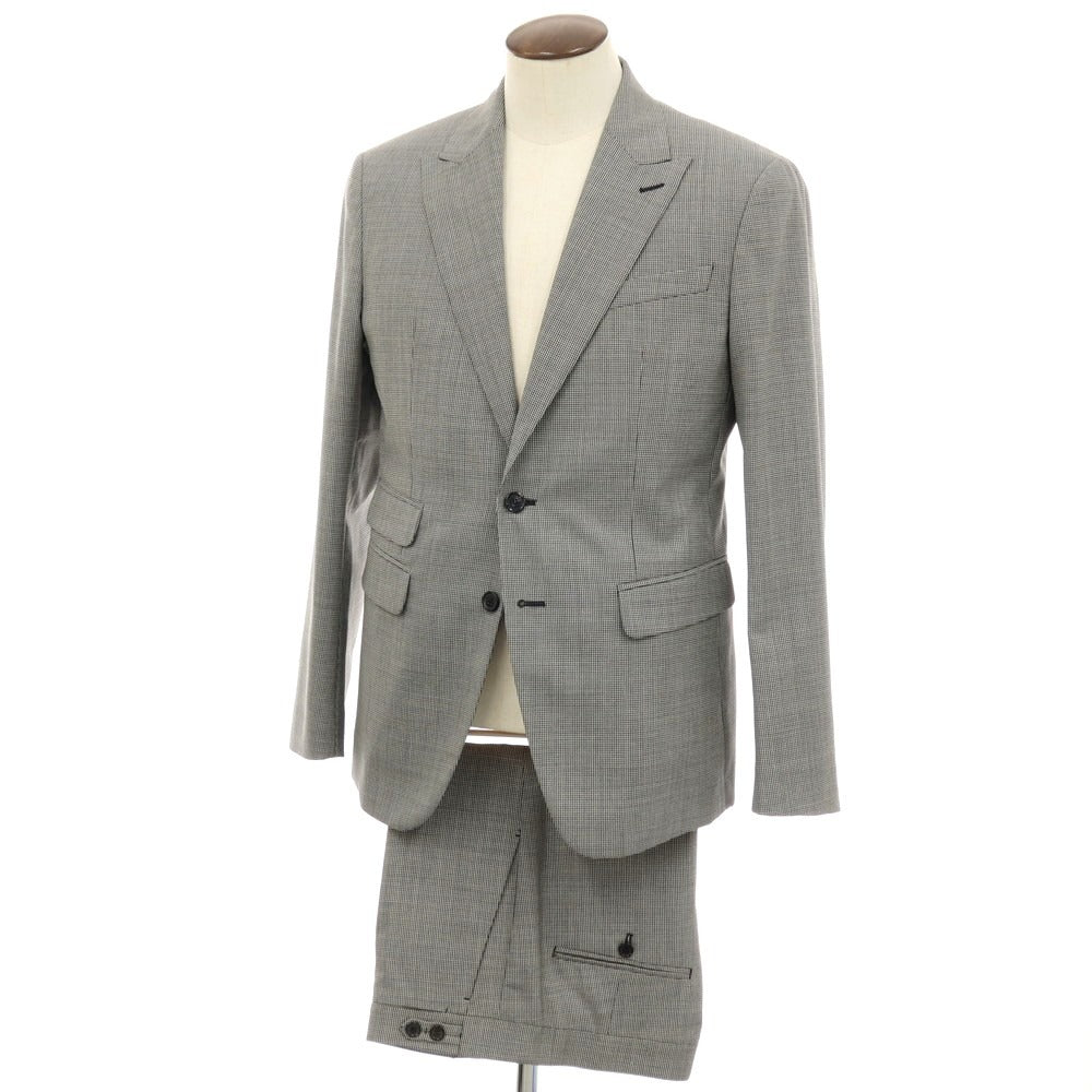 【新品アウトレット】ディースクエアード DSQUARED2 LONDON ウール ハウンドトゥース 2つボタンスーツ セットアップ グレー【サイズ52】【 状態ランクN- 】【 メンズ 】