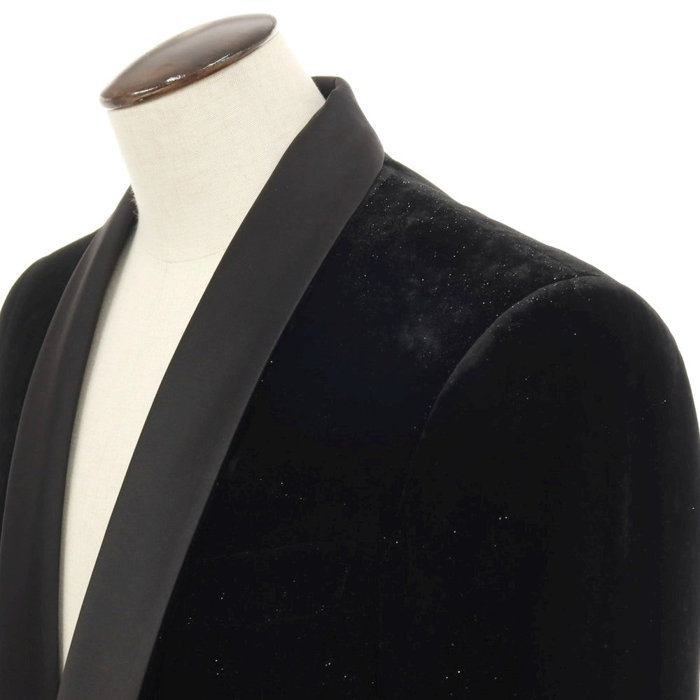 【新品】ディースクエアード DSQUARED2 BERLIN BLAZER ベルベット ラメ ショールカラー 1B タキシードジャケット ブラック【サイズ52】【 状態ランクN 】【 メンズ 】[BPD]