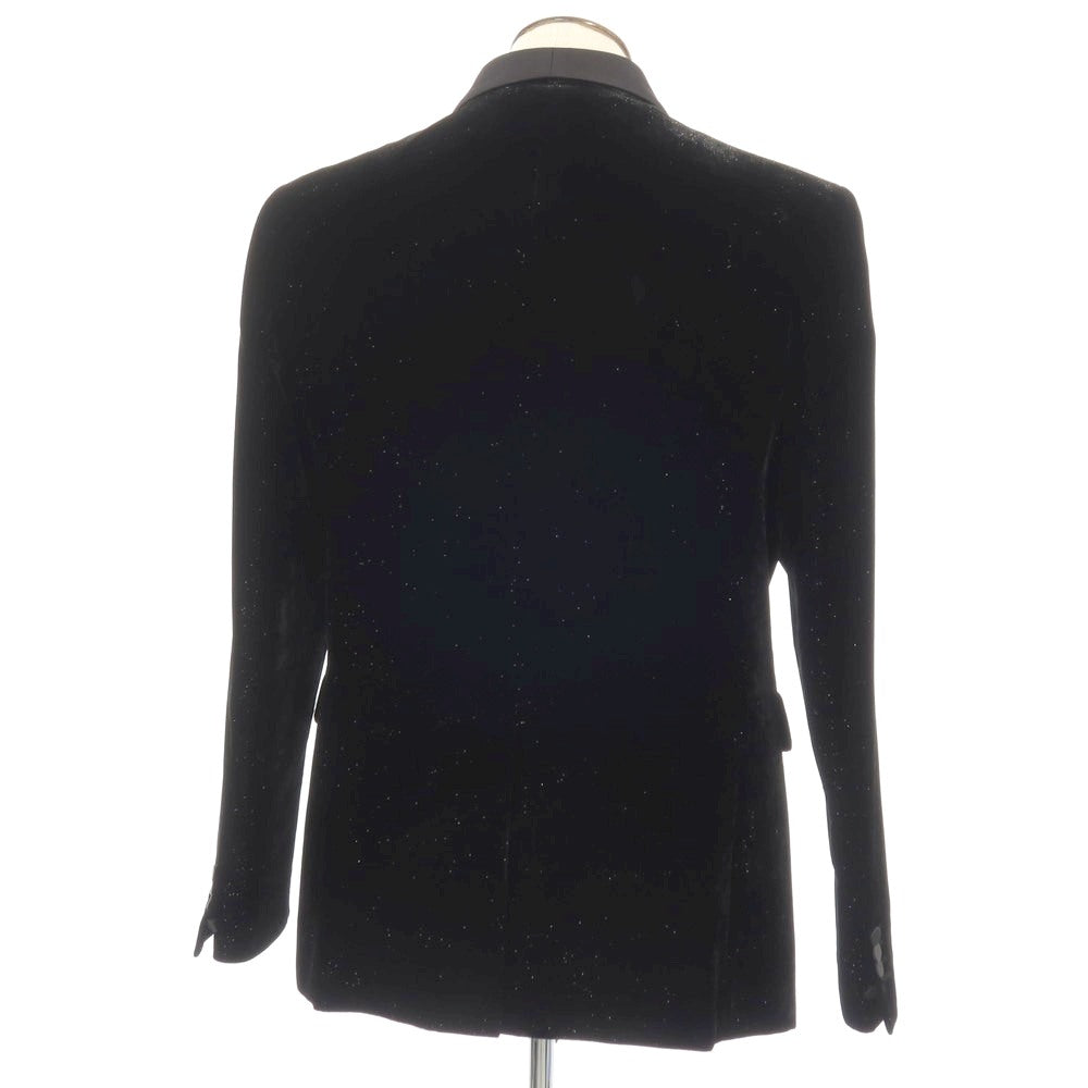【新品】ディースクエアード DSQUARED2 BERLIN BLAZER ベルベット ラメ ショールカラー 1B タキシードジャケット ブラック【サイズ52】【 状態ランクN 】【 メンズ 】