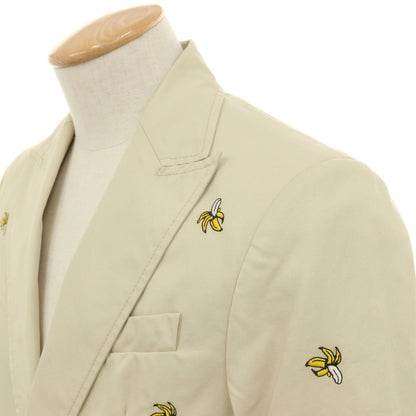 【新品】ディースクエアード DSQUARED2 Fruit Embroidery London コットン バナナ 2B カジュアルジャケット ベージュxイエロー【サイズ44】【 状態ランクN 】【 メンズ 】