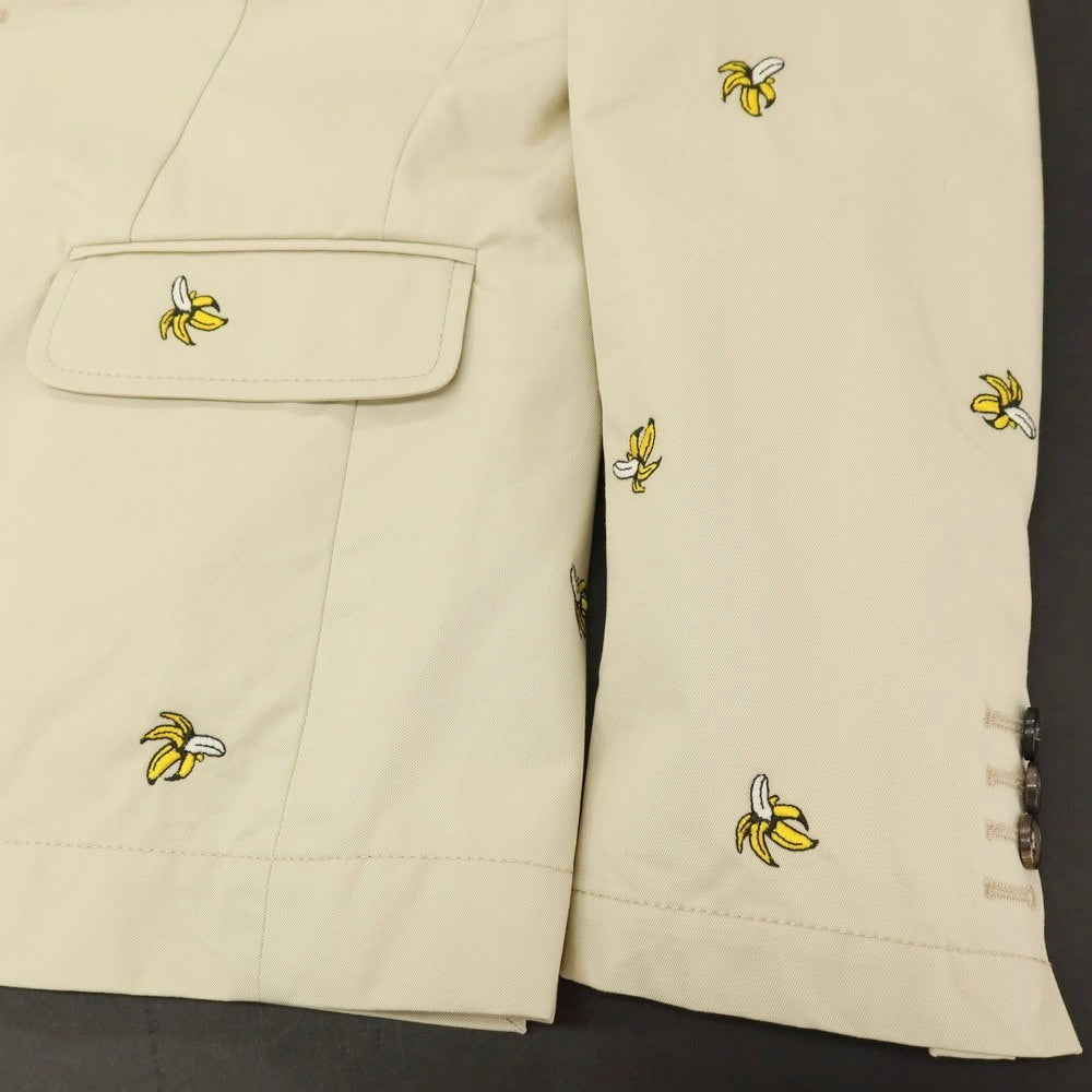 【新品】ディースクエアード DSQUARED2 Fruit Embroidery London コットン バナナ 2B カジュアルジャケット ベージュxイエロー【サイズ44】【 状態ランクN 】【 メンズ 】
