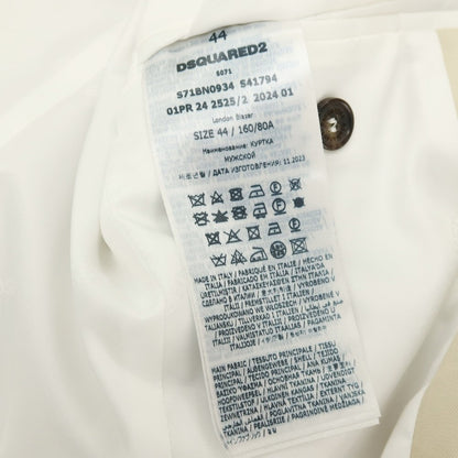 【新品】ディースクエアード DSQUARED2 Fruit Embroidery London コットン バナナ 2B カジュアルジャケット ベージュxイエロー【サイズ44】【 状態ランクN 】【 メンズ 】