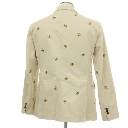 【新品】ディースクエアード DSQUARED2 Fruit Embroidery London コットン バナナ 2B カジュアルジャケット ベージュxイエロー【サイズ56】【 状態ランクN 】【 メンズ 】