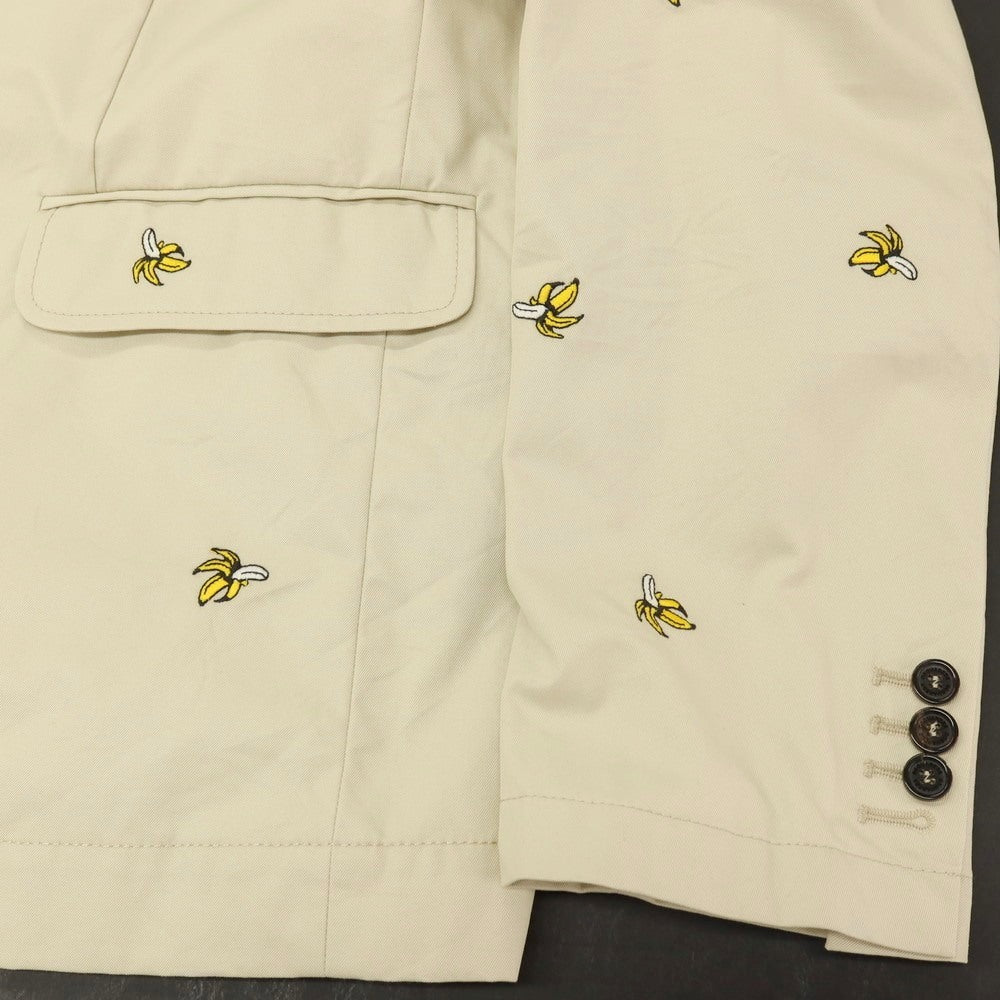 【新品】ディースクエアード DSQUARED2 Fruit Embroidery London コットン バナナ 2B カジュアルジャケット ベージュxイエロー【サイズ56】【 状態ランクN 】【 メンズ 】