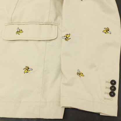 【新品】ディースクエアード DSQUARED2 Fruit Embroidery London コットン バナナ 2B カジュアルジャケット ベージュxイエロー【サイズ56】【 状態ランクN 】【 メンズ 】