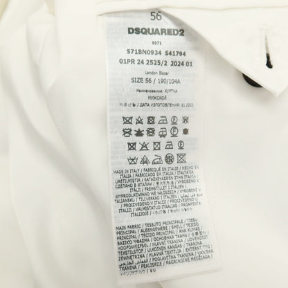 【新品】ディースクエアード DSQUARED2 Fruit Embroidery London コットン バナナ 2B カジュアルジャケット ベージュxイエロー【サイズ56】【 状態ランクN 】【 メンズ 】