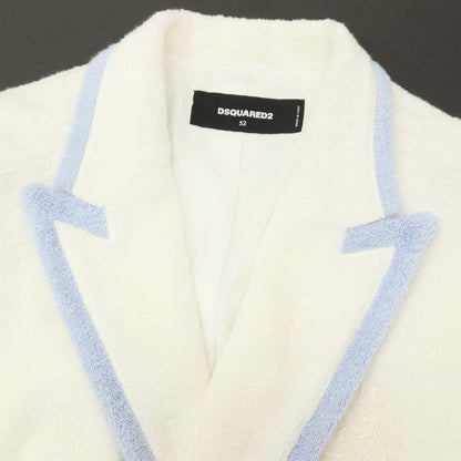【新品】ディースクエアード DSQUARED2 コットン パイル ダブル6B カジュアルジャケット ホワイト【サイズ52】【 状態ランクN 】【 メンズ 】