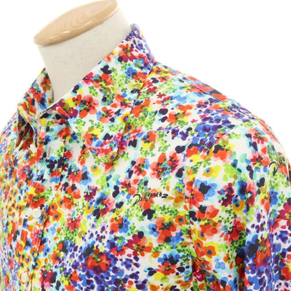 【新品】ディースクエアード DSQUARED2 Bob Shirt コットン フラワープリント カジュアルシャツ マルチカラー【サイズ44】【 状態ランクN 】【 メンズ 】