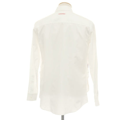 【中古】ディースクエアード DSQUARED2 × THE ROLLING STONES コットン ロングポイントカラー カジュアルシャツ ホワイト【サイズ44】【 状態ランクB 】【 メンズ 】