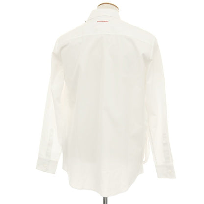【新品】ディースクエアード DSQUARED2 × THE ROLLING STONES コットン ロングポイントカラー カジュアルシャツ ホワイト【サイズ46】【 状態ランクN 】【 メンズ 】