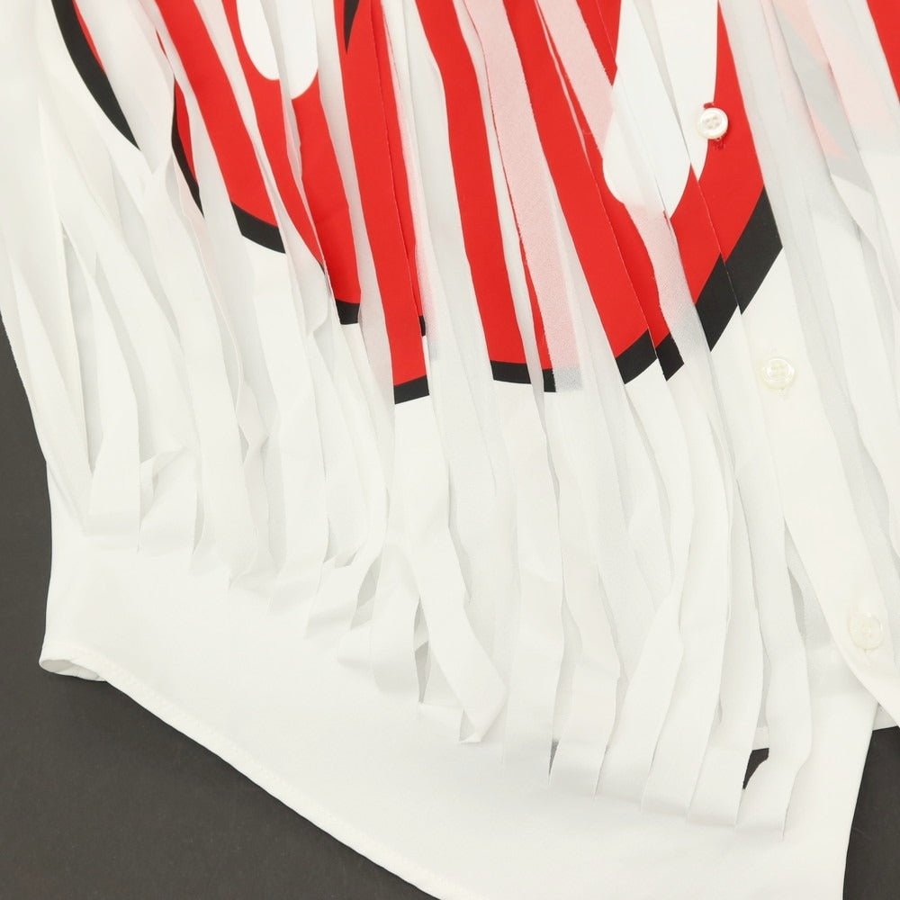 【新品】ディースクエアード DSQUARED2 × THE ROLLING STONES コットン バンドカラー ノースリーブシャツ ホワイト【サイズ48】【 状態ランクN 】【 メンズ 】