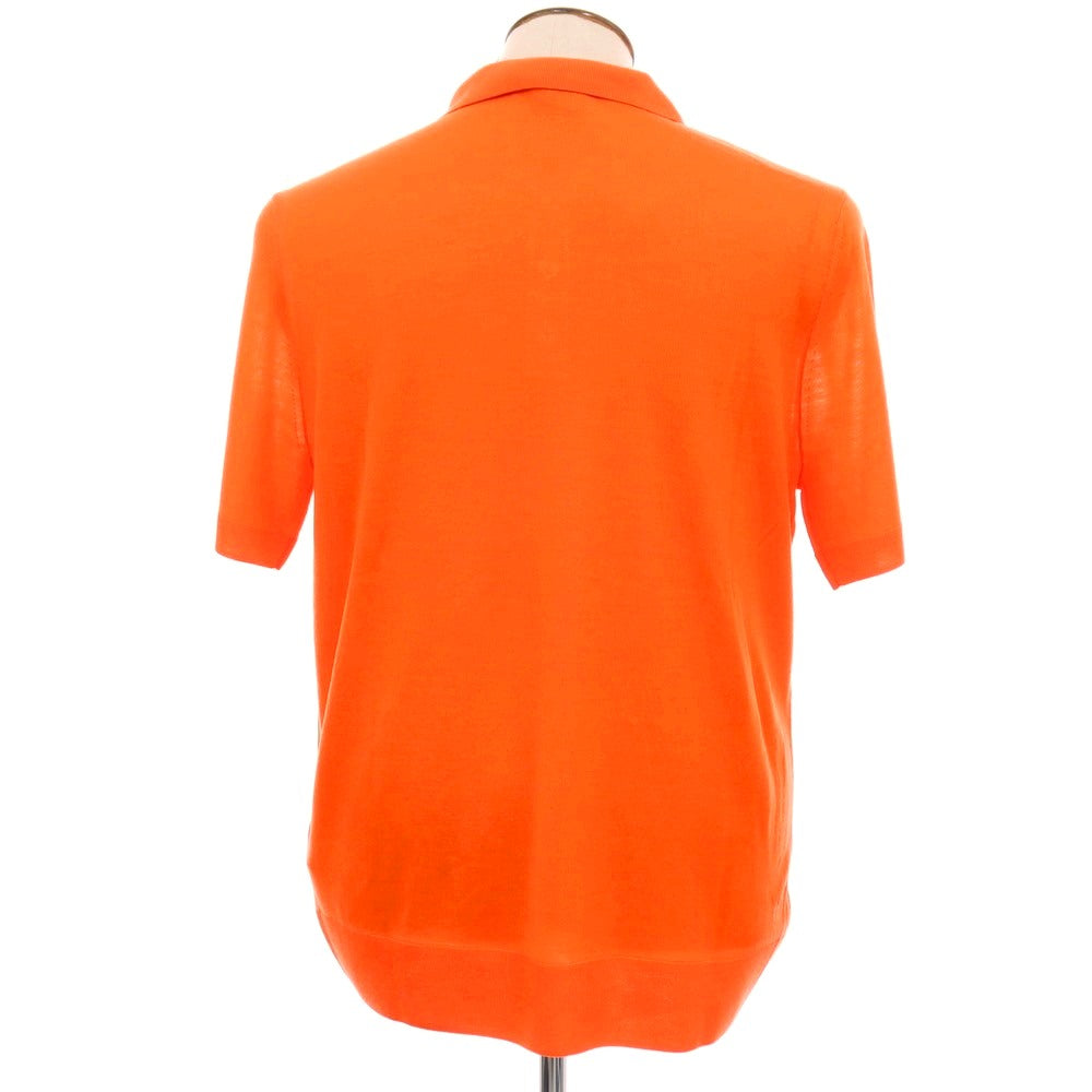 【新品】ディースクエアード DSQUARED2 ハイゲージ ウール 半袖 ポロニット オレンジ【サイズXXL】【 状態ランクN 】【 メンズ 】